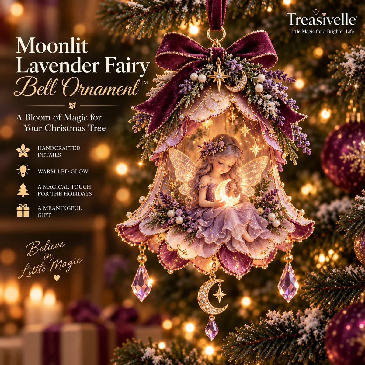 🧚‍♀️✨ Enchanted Fairy Bell-kerstversiering™