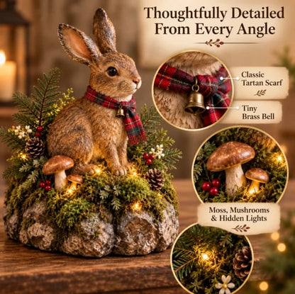 🐇Lighted Woodland Christmas Rabbit Figurine