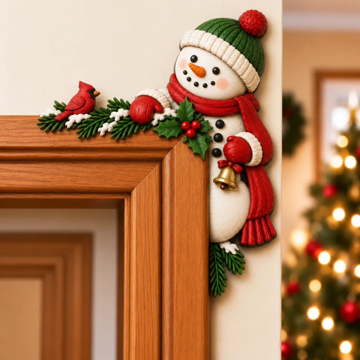 ⏰LAATSTE DAG 50% KORTING 🎅Kerst-Peekaboo-hoekversiering voor het deurkozijn