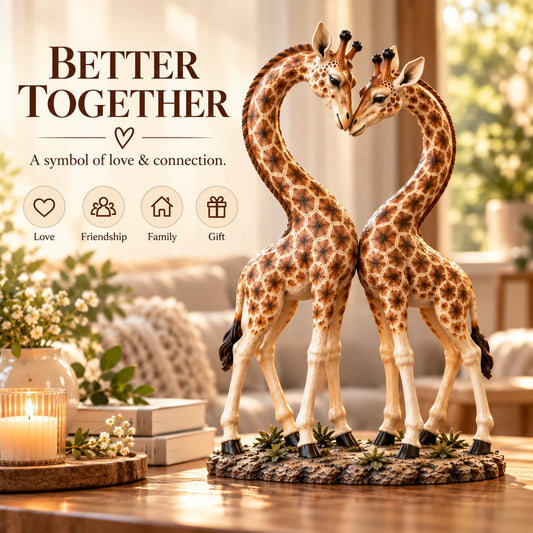 💕🎁Samen is het leuker – Giraffenhart-sculptuur 🦒♡🦒 (✨Bij aankoop van 2 stuks gratis verzending)