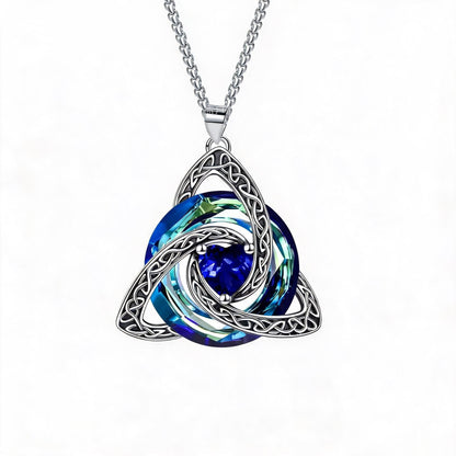 ✨Ketting met geboortesteen en Keltische drievoudige knoop – Een betekenisvol symbool van liefde en verbondenheid ❤️