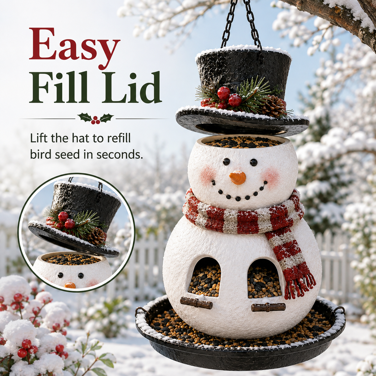 🎄 Christmas Bird Feeder Collection™ – Feestelijke hangende voederbakken voor wilde vogels