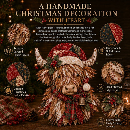 🔥LAATSTE DAG 49% KORTING - 🎅DIY-decoratieset met kerstpatchworkstof – Prachtige resultaten, geen ervaring nodig