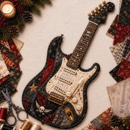 🎶🧵 Premium vintage patchwork-bouwpakket voor muziekinstrumenten | Hoogwaardige gelaagde stof met gestikte details – DIY handgemaakte decoratie voor de muziekkamer ✨