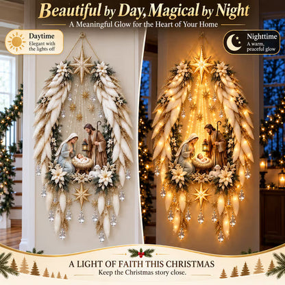 ✨👼 3D Hemelse engelenvleugels Kerststalverlichting✨ – Verlichte kerstwanddecoratie ✈️