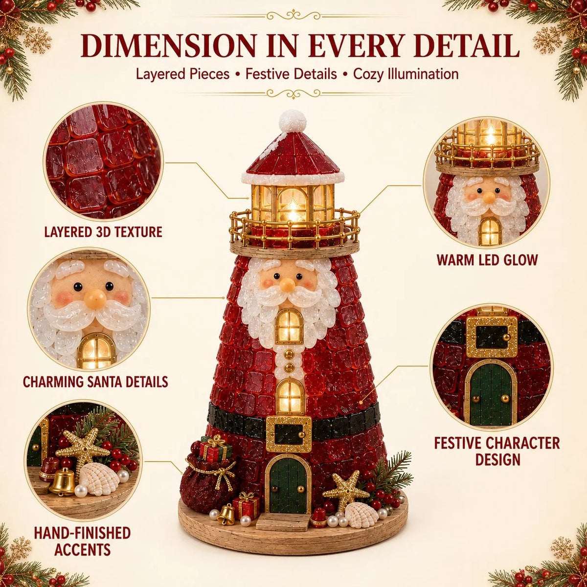 ⏳ Last Day 49% OFF – 🎄Beginner-Friendly DIY Lighted Christmas Character Sea Glass-Style Lighthouse Kit Collection | Complete Kit with Sea Glass-Style Pieces, LED Lights & Step-by-Step Guide Included 💕