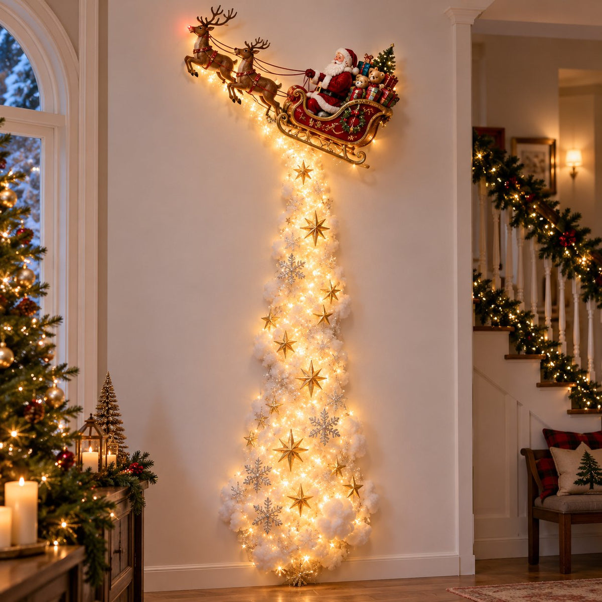 ✨Christmas Magic Trail-wandlamp – Een vleugje kerstmagie, rechtstreeks op je muur✨