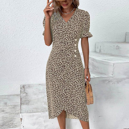 🌸Rento Wrap mekko kukkia naisille