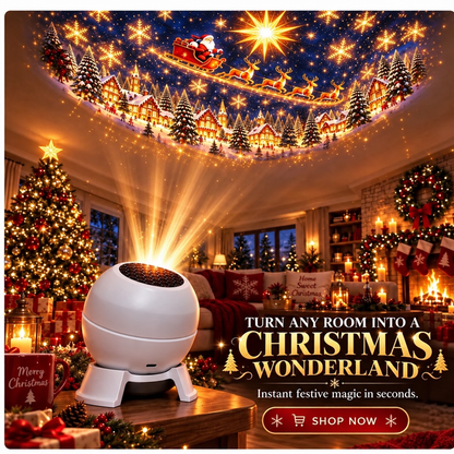 💡 Maak van elke kamer een kerstwonderland – Kerstprojectie-nachtlampje