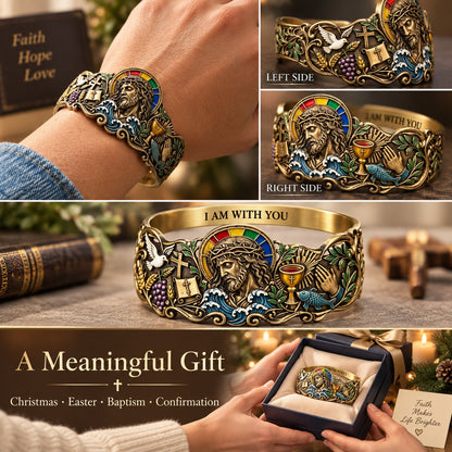 🔥 Laatste dag: 49% KORTING - ✝️ Door het geloof geïnspireerde Jezus-armband | Antiek messing met bijbeltekst