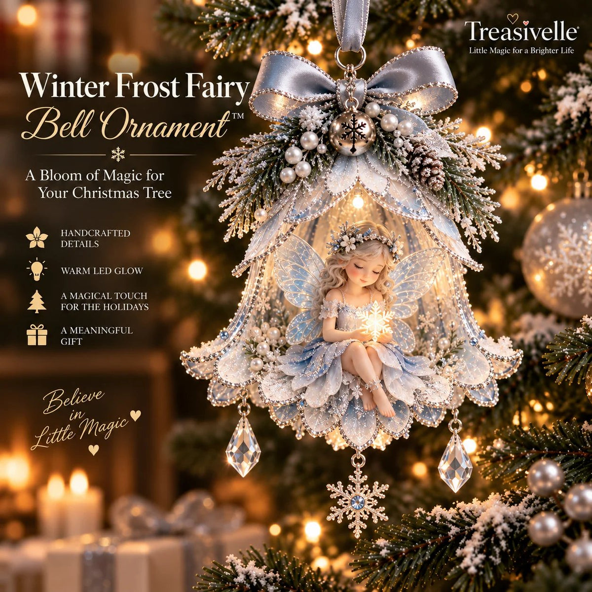 🧚‍♀️✨ Enchanted Fairy Bell-kerstversiering™