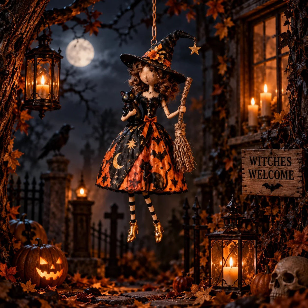 🎃Midnight LadiesTM – Gotische Halloween-hangversiering🖤
