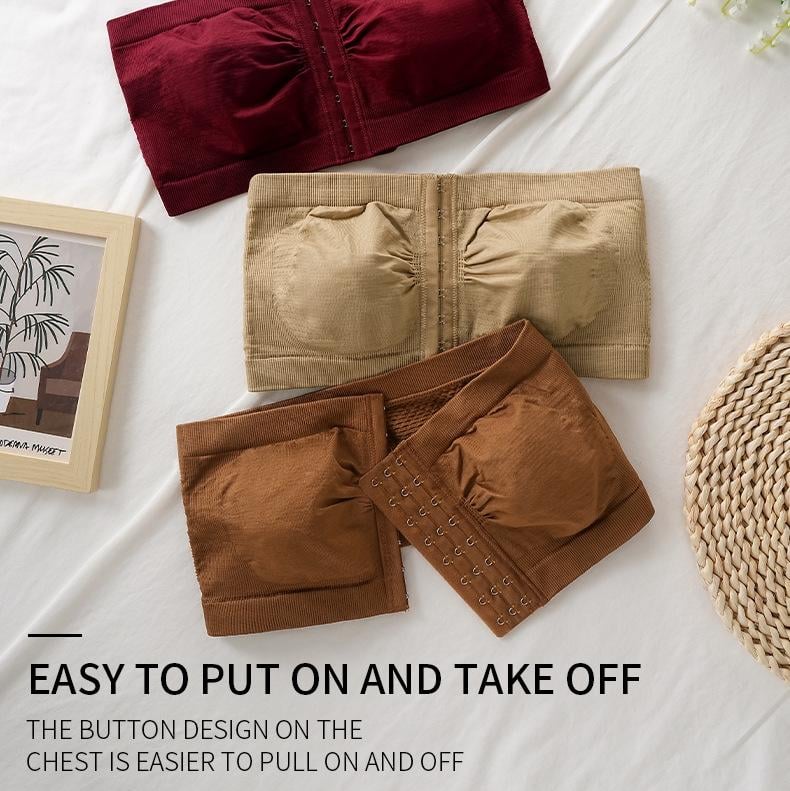 💞Grote strapless bh met ademende sluiting aan de voorkant