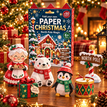 🎄DIY-kerstknutselpakket van papier – 250 vellen, 5 feestelijke thema’s🟌🌟