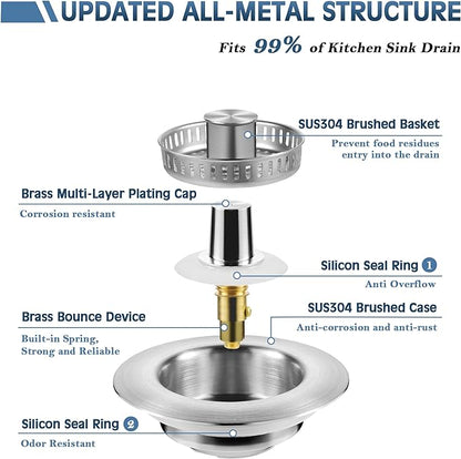 🔥LAATSTE DAG 49% UIT-Geavanceerde 3 in 1 keuken gootsteenafvoerzeef