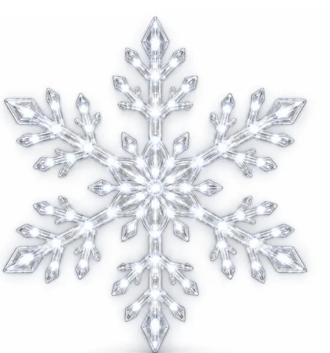 ❄️ LED-wandlampjes in de vorm van sneeuwvlokken | 3D-kerstversiering met sneeuwvlokken | Sets met 12, 24 en 36 sneeuwvlokken | Blauw en wit licht + afstandsbediening ✨