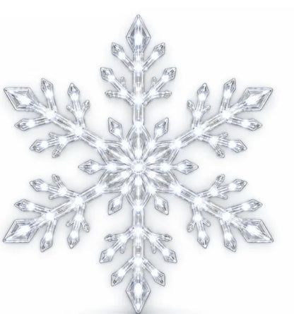 ❄️ LED-wandlampjes in de vorm van sneeuwvlokken | 3D-kerstversiering met sneeuwvlokken | Sets met 12, 24 en 36 sneeuwvlokken | Blauw en wit licht + afstandsbediening ✨