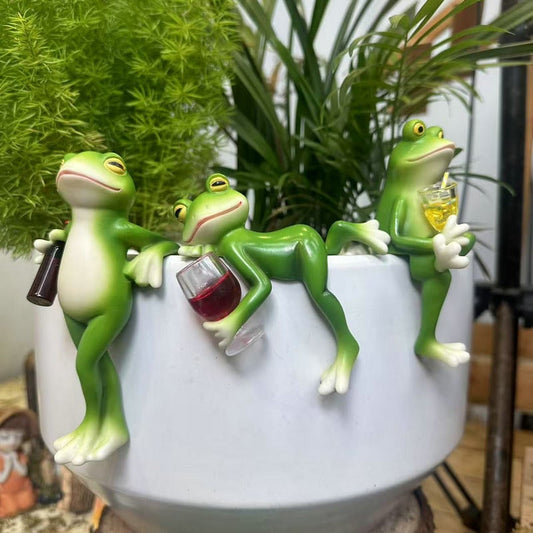 🐸Miniatuur Kikkerbeeldjes Plantdecoraties🍷