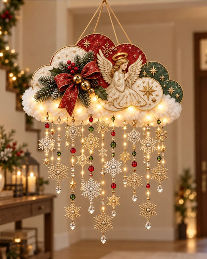 🔥✨ Engelachtige kerst-sneeuwwolk – Verlichte hangende kerstversiering☁️✨