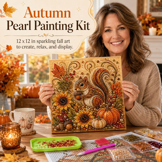🍂💎 Herfstparelschilderpakket – Ontspannend doe-het-zelfproject om sprankelende herfstkunstwerken te maken 🖌️