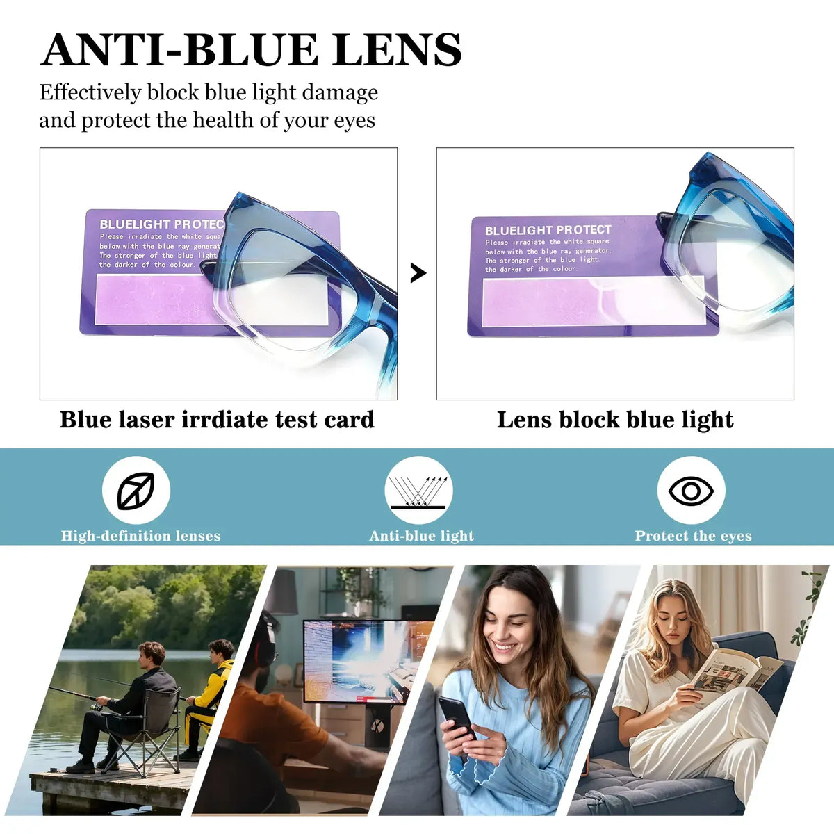 Hot Sale👓Anti Blue Light Glasses Set 4 Pairs Style Unisex Reading Glasses