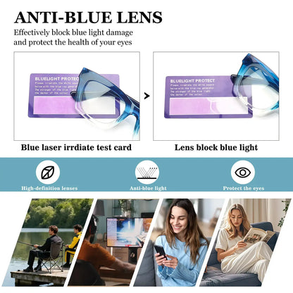 Hot Sale👓Anti Blue Light Glasses Set 4 Pairs Style Unisex Reading Glasses