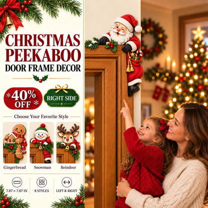 ⏰LAATSTE DAG 50% KORTING 🎅Kerst-Peekaboo-hoekversiering voor het deurkozijn