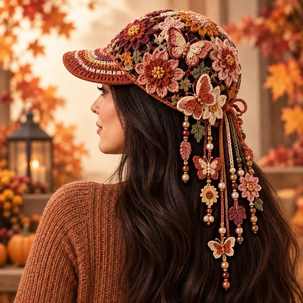 🔥LAATSTE DAG 50% KORTING - 🍂 Handgemaakte gehaakte herfst-baseballpet voor dames
