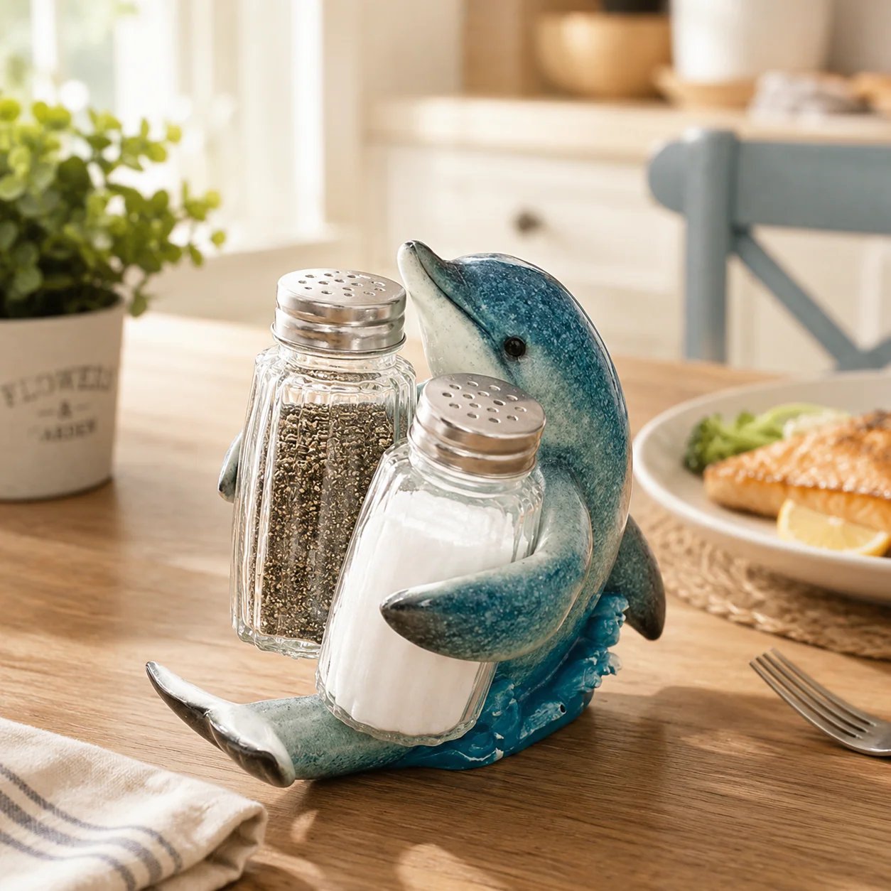 🐬Zout- en peperstelhouder met kustdierenmotief