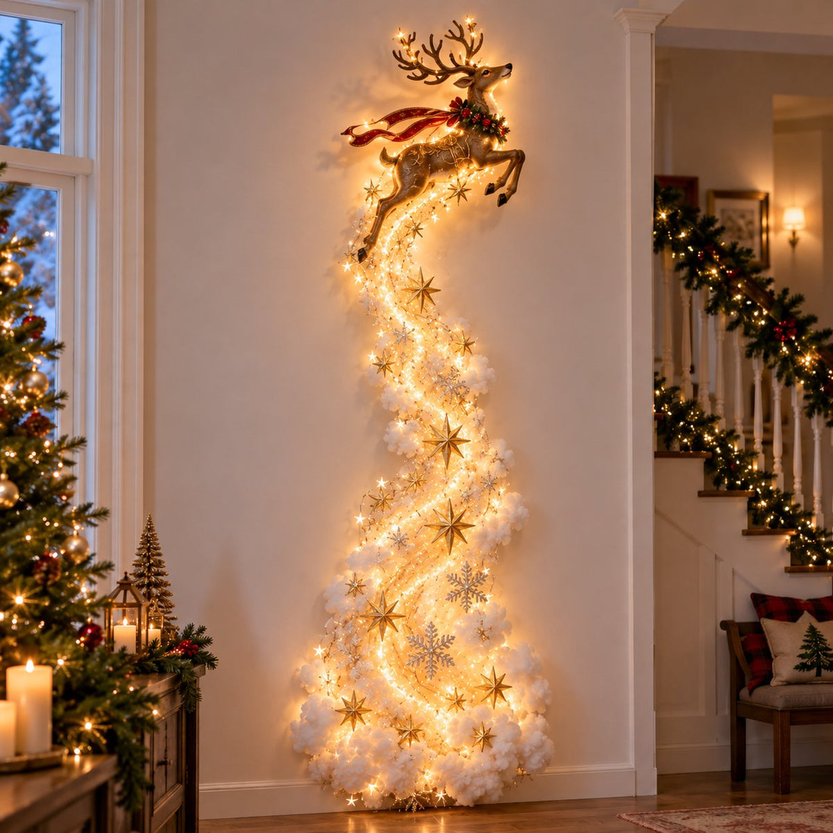 ✨Christmas Magic Trail-wandlamp – Een vleugje kerstmagie, rechtstreeks op je muur✨