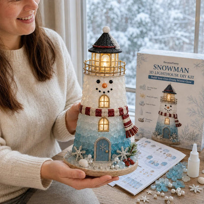 ⏳ Last Day 49% OFF – 🎄Beginner-Friendly DIY Lighted Christmas Character Sea Glass-Style Lighthouse Kit Collection | Complete Kit with Sea Glass-Style Pieces, LED Lights & Step-by-Step Guide Included 💕