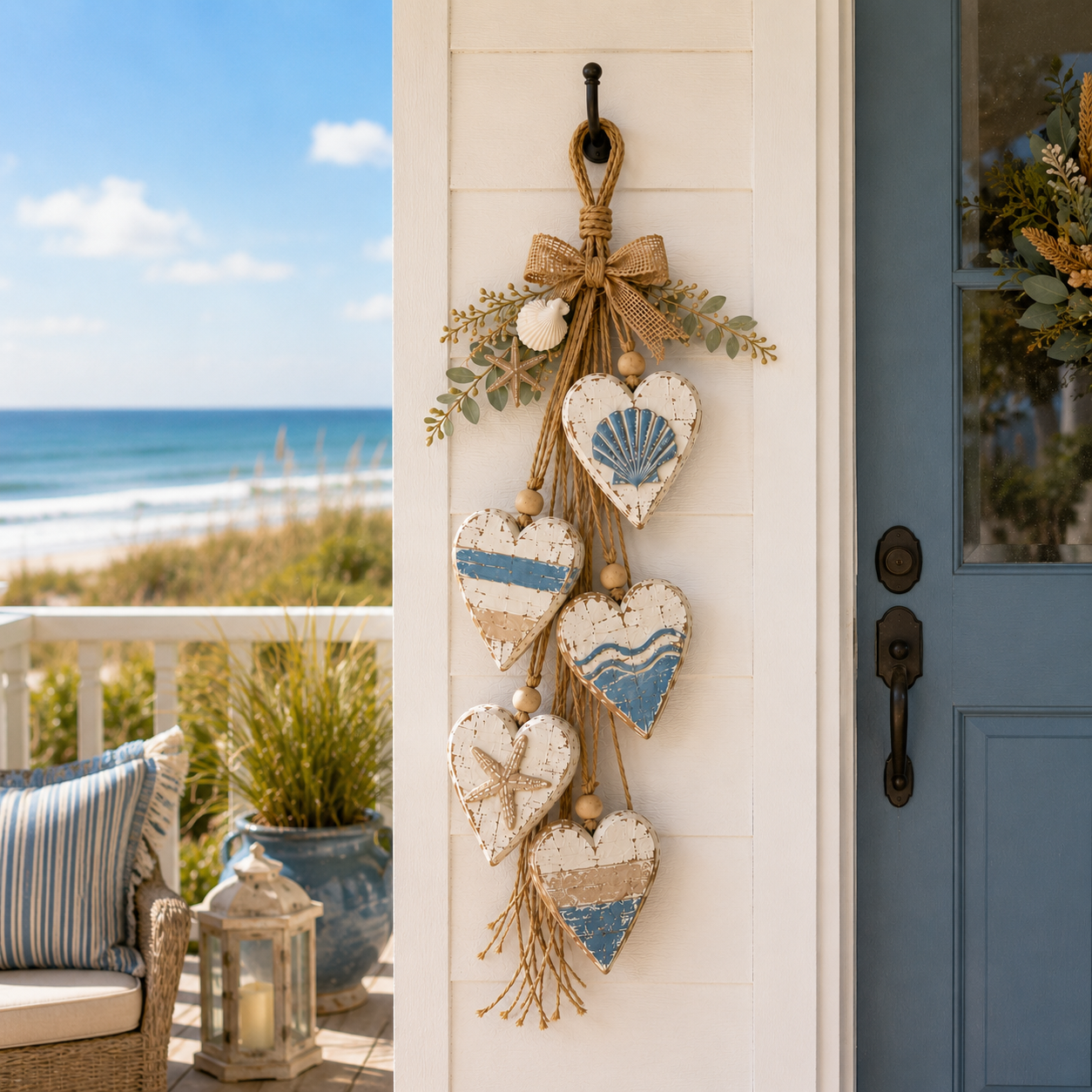 🤎 Wanddecoratie met hangend hartj