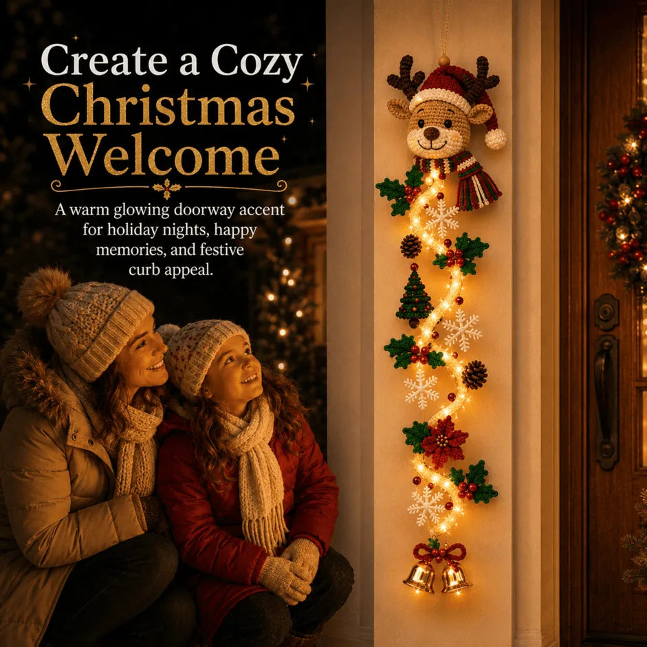 ⏳ Laatste dag: 49% KORTING – 🎄MerryCascade™ Lichtgevende kerstdeurhanger | 6 feestelijke lichtontwerpen✨