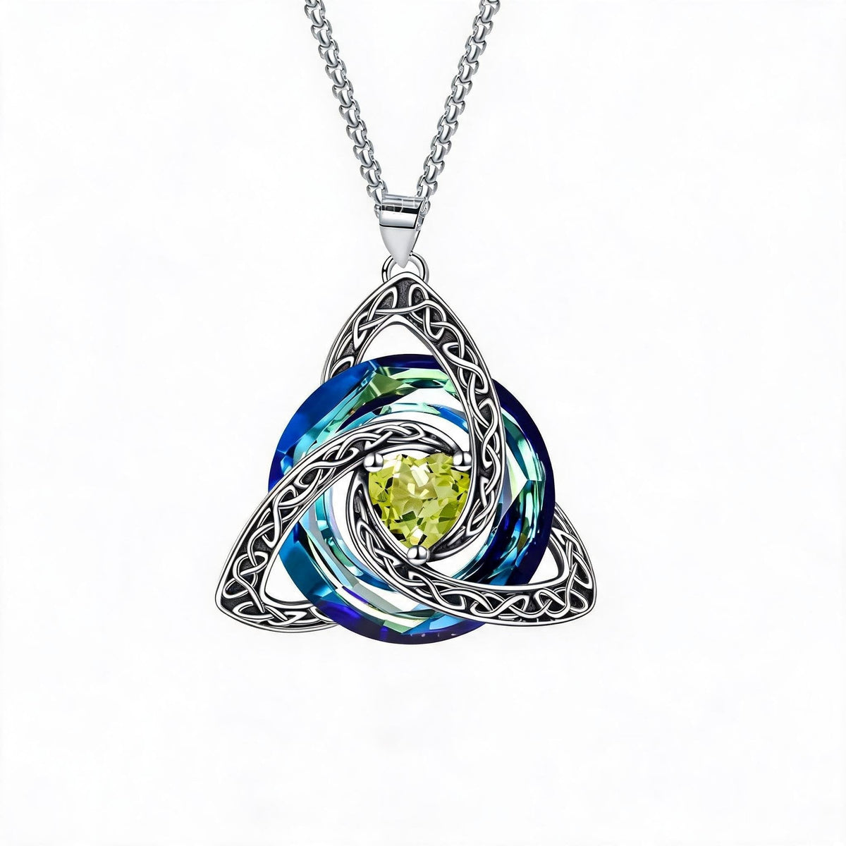✨Ketting met geboortesteen en Keltische drievoudige knoop – Een betekenisvol symbool van liefde en verbondenheid ❤️