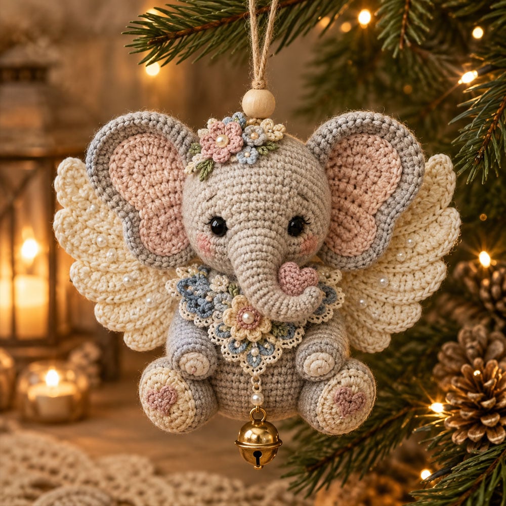 🔥Laatste dag: 50% KORTING 🪽 DIY-set voor een gehaakt ‘Animal Angel’-kerstornament