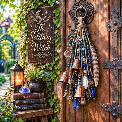 🔮Hangende bel voor op de deur in heksenthema | 🌙Bellen, kristallen en hemelse hangende decoraties
