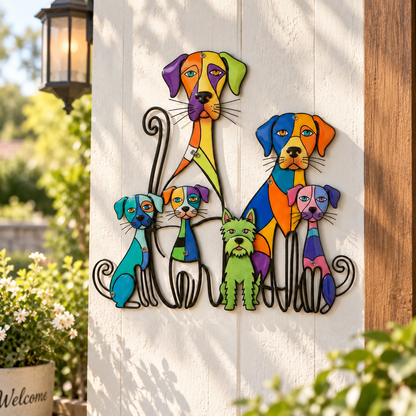 🐶 Kleurrijke hondenwanddecoratie
