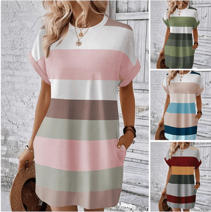 🌟Tijdelijke aanbieding 45% KORTING💥Ronde Halsjurk Voor Dames