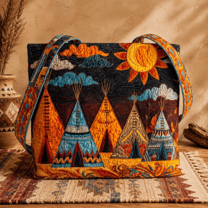 ✨Handgemaakte gewatteerde draagtas — 🎨 Boho-ontwerp met heilige witte buffel, grote, gewatteerde en gevoerde draagtas