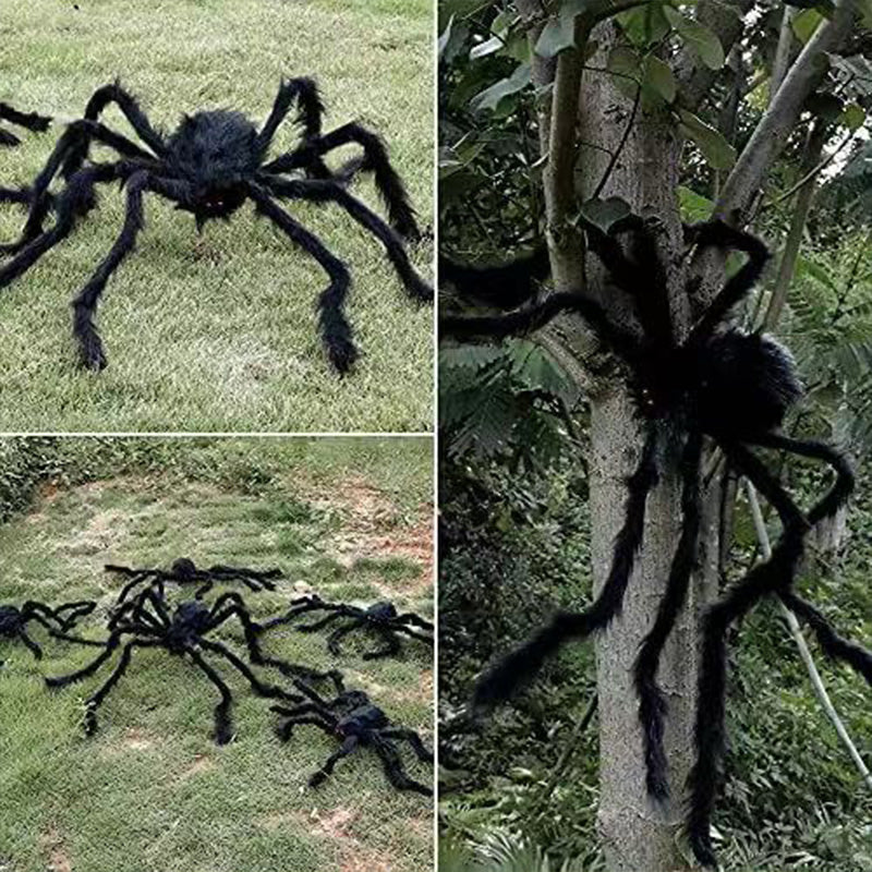 Halloween-lampjes in de vorm van een gloeiend spinnenwe
