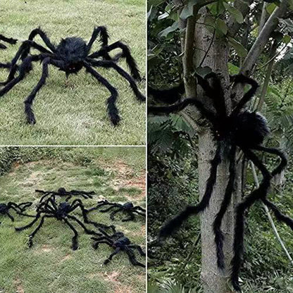 Halloween-lampjes in de vorm van een gloeiend spinnenwe