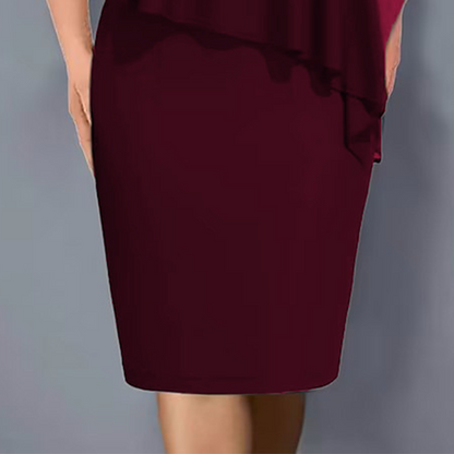 ✨V-Neck Chiffon Shawl Rhinestone Dress