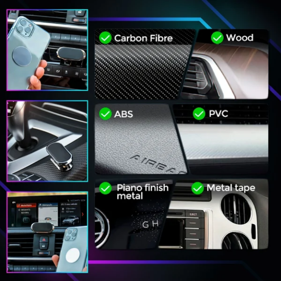 📢📢1 kopen, 1 gratis!! ⏰Ultrakrachtige, flexibele magnetische telefoonhouder voor in de auto