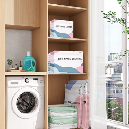 🧳💨 Vacuümzakken voor opslag, geen pomp nodig – gewoon indrukken om te sluiten, geen pomp vereist. Bespaart 80% ruimte. 🛏️🗄️