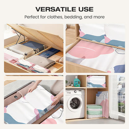 🧳💨 Vacuümzakken voor opslag, geen pomp nodig – gewoon indrukken om te sluiten, geen pomp vereist. Bespaart 80% ruimte. 🛏️🗄️