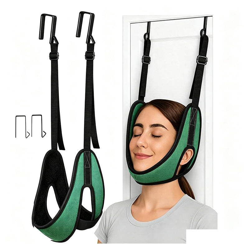 🧘 TIJDELIJKE AANBIEDING: 50% KORTING! 💆 Cervicale tractieapparaat voor aan de deur ter verlichting van nekpijn – Eenvoudig te installeren, zachte verlichting, geschikt voor thuisgebruik ✨