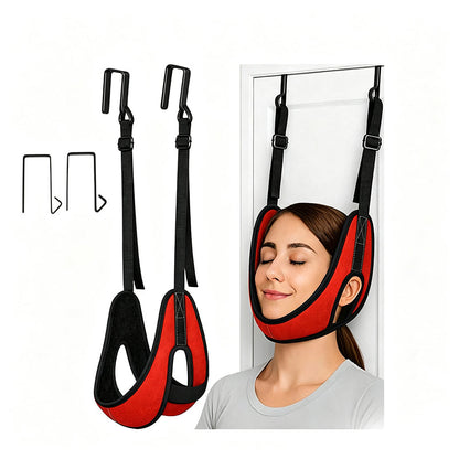 🧘 TIJDELIJKE AANBIEDING: 50% KORTING! 💆 Cervicale tractieapparaat voor aan de deur ter verlichting van nekpijn – Eenvoudig te installeren, zachte verlichting, geschikt voor thuisgebruik ✨