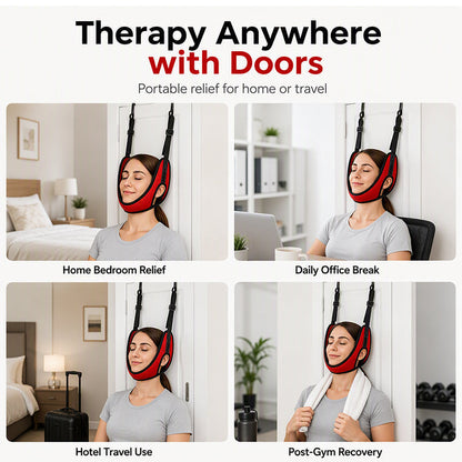 🧘 TIJDELIJKE AANBIEDING: 50% KORTING! 💆 Cervicale tractieapparaat voor aan de deur ter verlichting van nekpijn – Eenvoudig te installeren, zachte verlichting, geschikt voor thuisgebruik ✨