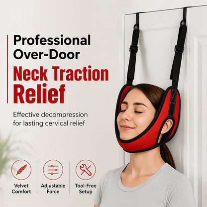 🧘 TIJDELIJKE AANBIEDING: 50% KORTING! 💆 Cervicale tractieapparaat voor aan de deur ter verlichting van nekpijn – Eenvoudig te installeren, zachte verlichting, geschikt voor thuisgebruik ✨