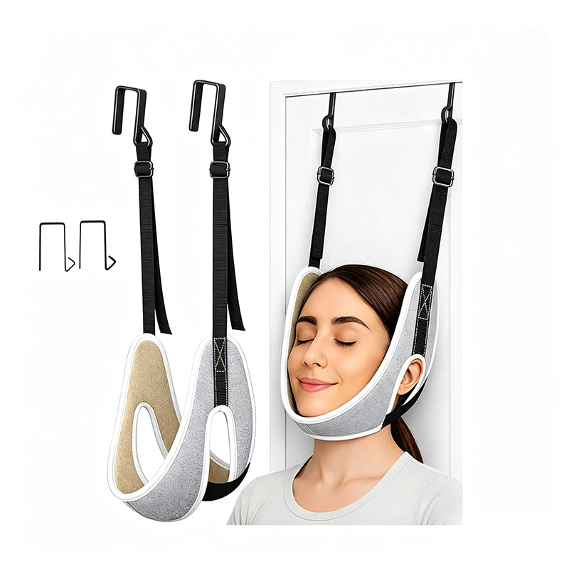 🧘 TIJDELIJKE AANBIEDING: 50% KORTING! 💆 Cervicale tractieapparaat voor aan de deur ter verlichting van nekpijn – Eenvoudig te installeren, zachte verlichting, geschikt voor thuisgebruik ✨